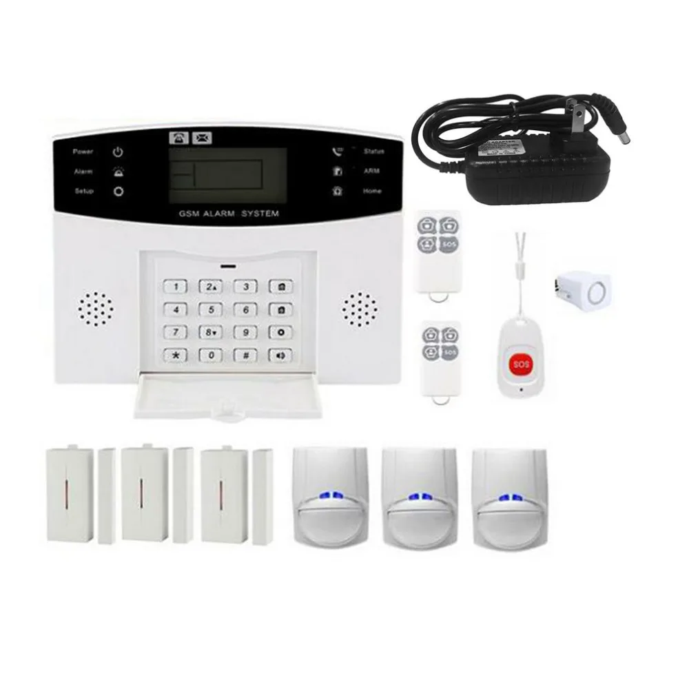 Newest GSM Wireless Home Burglar Alarm System SOS Motion Door Window Sensor Security Auto Home Security Safe Alarm System
Newest GSM Wireless Home Burglar Alarm System SOS Motion Door Window Sensor Security Auto Home Security Safe Alarm System