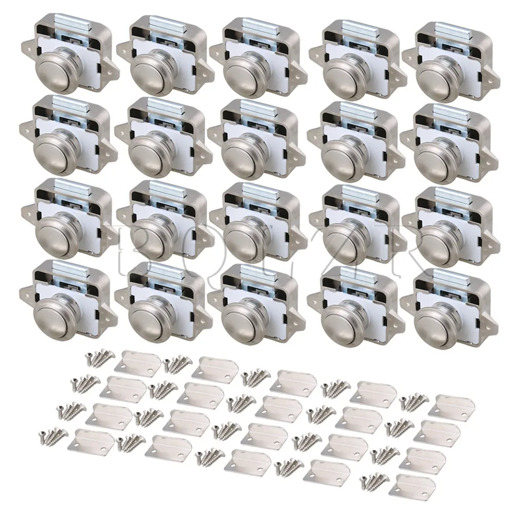 BQLZR 26mm Opening Hole Pearl Nickel Push Button Cabinet Latch Knob for Motorhome Caravan Cupboard Cabinet Door Pack of 20
BQLZR 26mm Opening Hole Pearl Nickel Push Button Cabinet Latch Knob for Motorhome Caravan Cupboard Cabinet Door Pack of 20