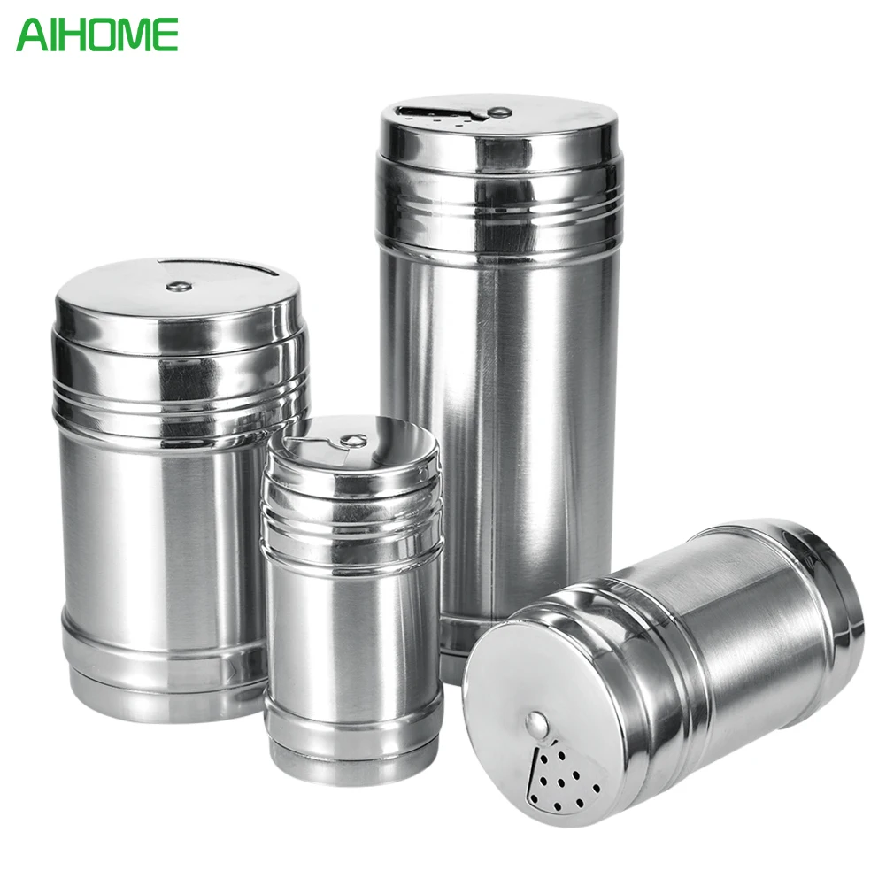 S/M/L/XL Stainless Steel Spice Shaker Jar Sugar Salt Pepper Herbs Toothpick Storage Bottle BBQ Spice Storage Bottle Hot Sale
S/M/L/XL Stainless Steel Spice Shaker Jar Sugar Salt Pepper Herbs Toothpick Storage Bottle BBQ Spice Storage Bottle Hot Sale