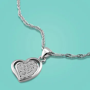 Sweet style 925 sterling silver necklace for women shine heart pendant necklace solid silver jewelry non-allergic party jewelry 
Sweet style 925 sterling silver necklace for women shine heart pendant necklace solid silver jewelry non-allergic party jewelry