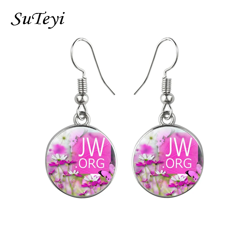 Suteyi 2019 New JW.ORG Pendant Jehovah's Witnesses Earring JW Flower Drop Earrings Glass Photo Cabochon Jewelry Gift
Suteyi 2019 New JW.ORG Pendant Jehovah's Witnesses Earring JW Flower Drop Earrings Glass Photo Cabochon Jewelry Gift