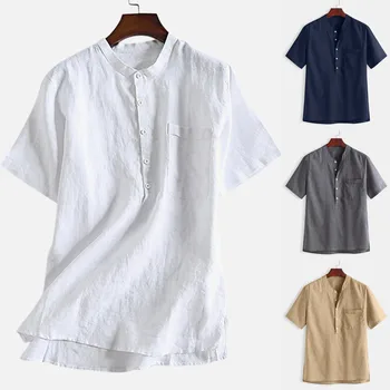 2019 Camisa Male Shirts Summer Men's Thin Breathable Solid Color Button Cotton Shirt Short Sleeve Camisas Masculina Plus Size
2019 Camisa Male Shirts Summer Men's Thin Breathable Solid Color Button Cotton Shirt Short Sleeve Camisas Masculina Plus Size
