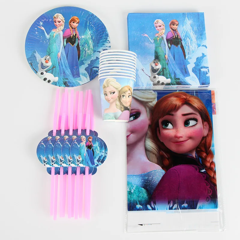 Frozen Party theme Tableware Set Total 51 pcs Cup+Plate+Napkin+Tablecover+Straw children kid's gril's Party Supplies Decoration
Frozen Party theme Tableware Set Total 51 pcs Cup+Plate+Napkin+Tablecover+Straw children kid's gril's Party Supplies Decoration
