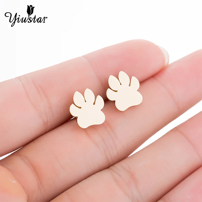 Yiustar Chic Shimmer Stainless Steel Pet Paw Earrings Cute Animal Print Dog Cat Stud Earring for Women boucle d'oreille femme
Yiustar Chic Shimmer Stainless Steel Pet Paw Earrings Cute Animal Print Dog Cat Stud Earring for Women boucle d'oreille femme