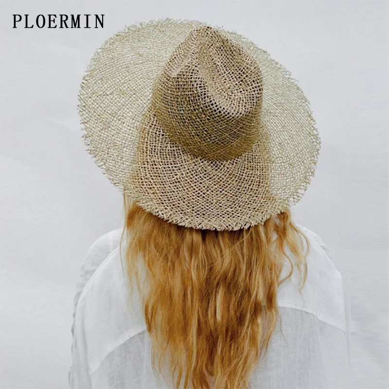 Natural Handwoven Seaweed Women Sun Hats Boater Wide Brim Straw Hat Chapeu Sombrero Tassels Cap Summer Travel
Natural Handwoven Seaweed Women Sun Hats Boater Wide Brim Straw Hat Chapeu Sombrero Tassels Cap Summer Travel