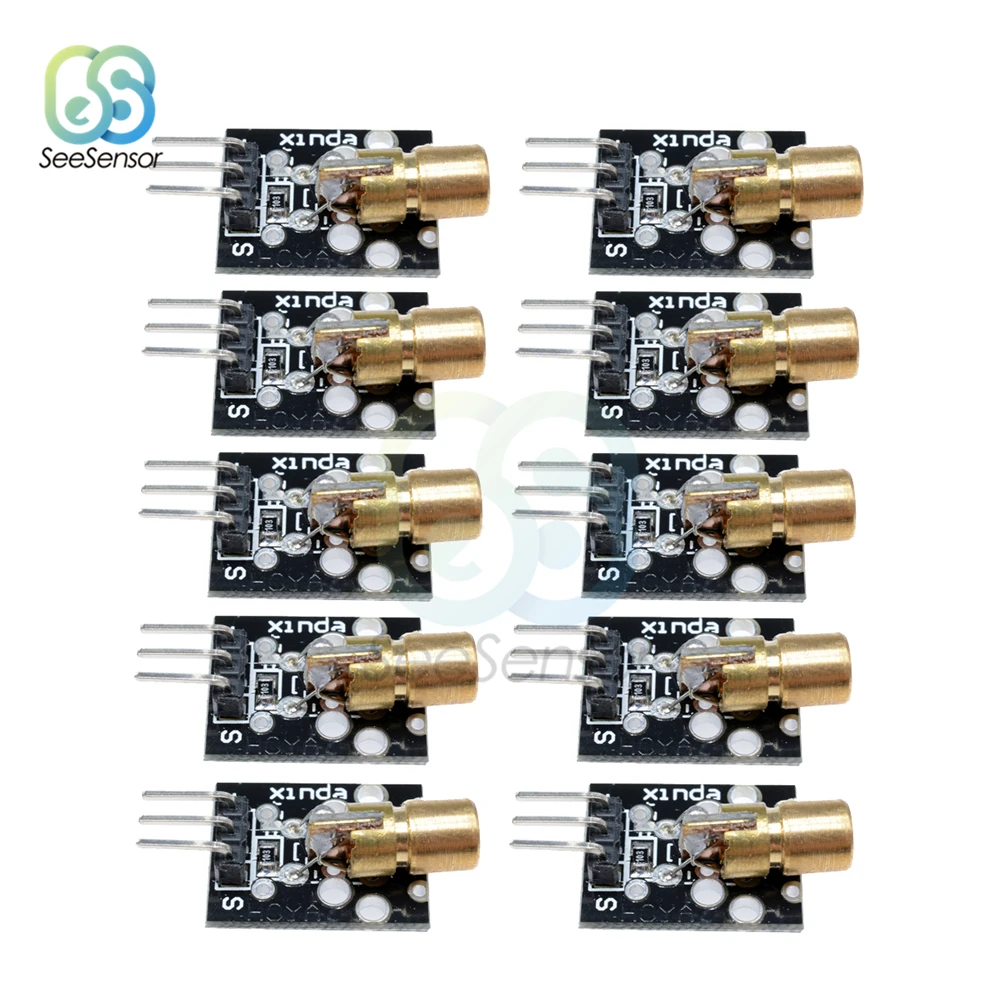 10Pcs KY-008 650nm 6mm 5V Laser Sensor Module 5mW Red Laser Transmitter Module Dot Diode Copper Head for Arduino
10Pcs KY-008 650nm 6mm 5V Laser Sensor Module 5mW Red Laser Transmitter Module Dot Diode Copper Head for Arduino