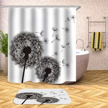 80*180 Flower Dandelion White on Black Shower Curtains Washable Bathroom Curtain Floral Fabric Polyester for Bathtub Decorz0714
80*180 Flower Dandelion White on Black Shower Curtains Washable Bathroom Curtain Floral Fabric Polyester for Bathtub Decorz0714