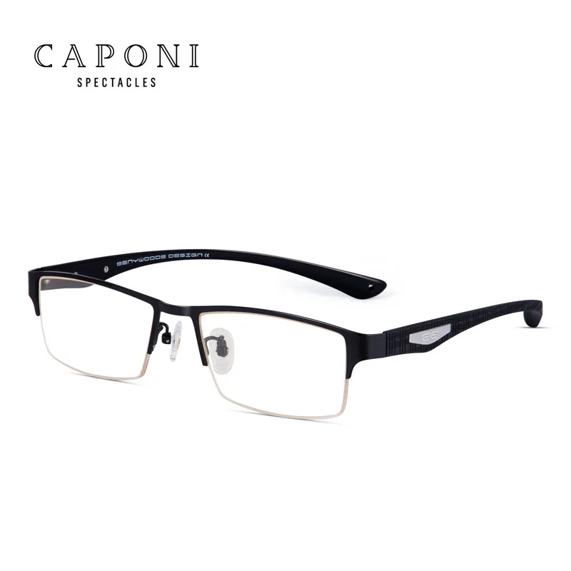 Caponi Men Titanium Eyeglasses Frame For Men Eyewear Clear Lens Flexible TR90 Temples Semi Rim Optical Frame J9019
Caponi Men Titanium Eyeglasses Frame For Men Eyewear Clear Lens Flexible TR90 Temples Semi Rim Optical Frame J9019