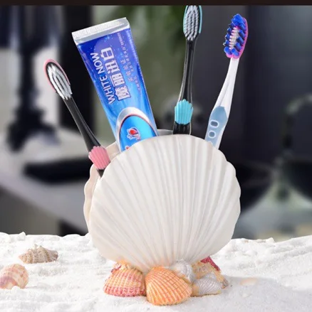 Creative Resin Seashell Toothbrush Holder