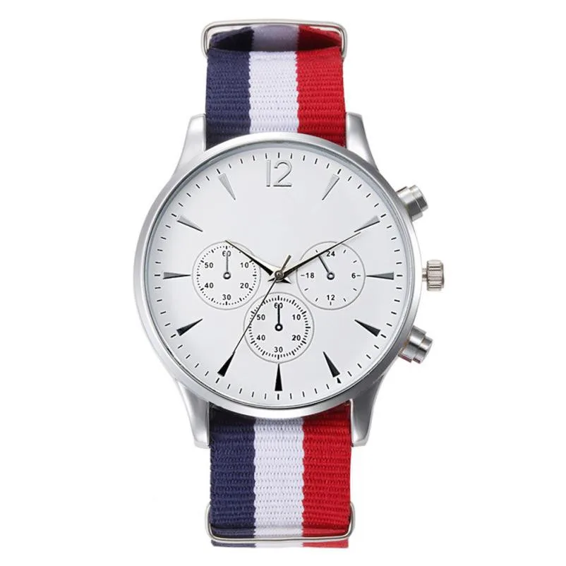 Luxury Fashion Mens Watches Blue White Red Color Stripe Canvas Strap Analog Watch Men Business Wrist Watches relogio masculino
Luxury Fashion Mens Watches Blue White Red Color Stripe Canvas Strap Analog Watch Men Business Wrist Watches relogio masculino