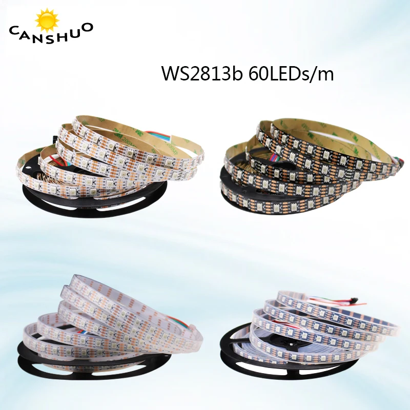 WS2813 Dual-signal Wires 60leds/m 2813 Individually Led Pixel Strip WS2812B Updated Black/White PCB IP30/65/67 DC5V 1m/3m/4m/5m
WS2813 Dual-signal Wires 60leds/m 2813 Individually Led Pixel Strip WS2812B Updated Black/White PCB IP30/65/67 DC5V 1m/3m/4m/5m