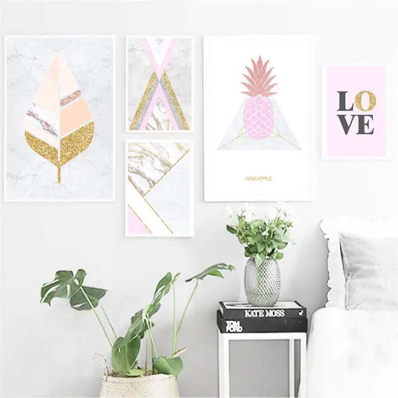 RuoGuan Minimalist pink pineapple canvas painting LOVE Quotes posters and prints wall pictures for living room home decor SH-676
RuoGuan Minimalist pink pineapple canvas painting LOVE Quotes posters and prints wall pictures for living room home decor SH-676