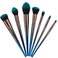 7 pcs Alça Azul Premium Full Função Gradiente de Cor Completa Portátil Beleza Cosméticos Pincéis de Maquiagem Make Up Brushes(China)