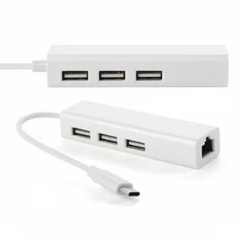 USB 3.1 Type C USB-C Multiple 3 Ports Hub with Ethernet Network LAN Adapter for Chromebook
USB 3.1 Type C USB-C Multiple 3 Ports Hub with Ethernet Network LAN Adapter for Chromebook