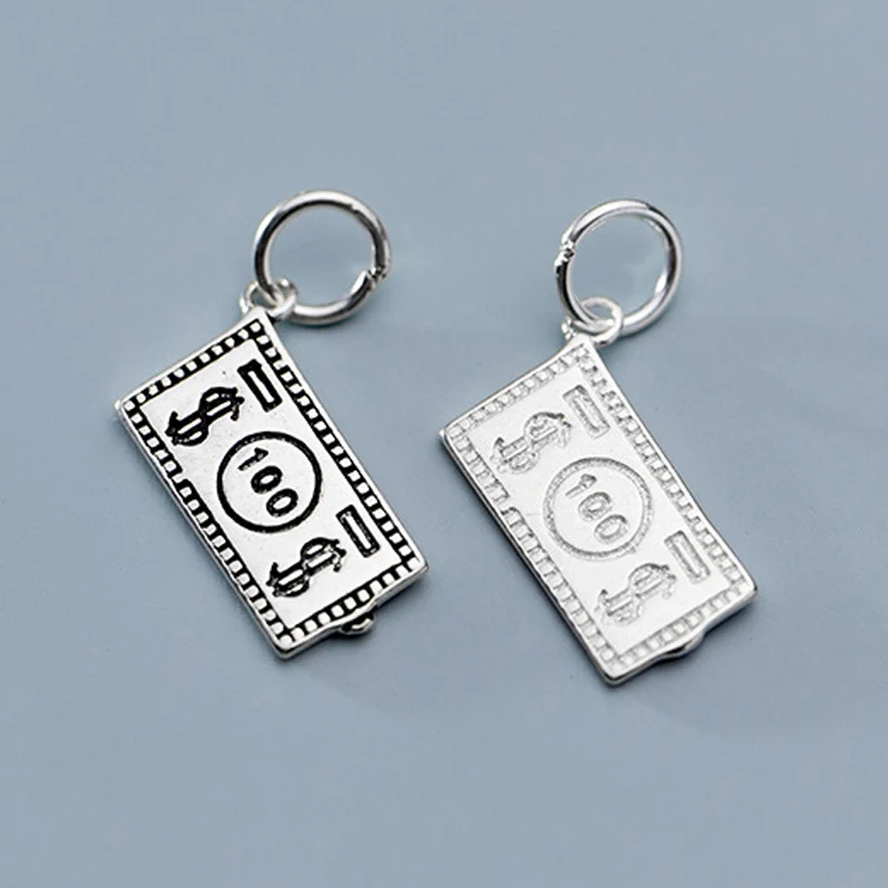 925 Sterling Silver Fashion Square Card Dangle Charms Retro Dollars Silver Pendants DIY Jewelry Findings Fit Necklace Bracelets
925 Sterling Silver Fashion Square Card Dangle Charms Retro Dollars Silver Pendants DIY Jewelry Findings Fit Necklace Bracelets