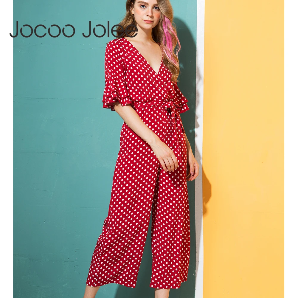 Jocoo Jolee Tiered Flare Sleeve Surplice Wrap Polka Dot Jumpsuit V Neck Half Sleeve Sexy Jumpsuit Women Elegant Jumpsuit
Jocoo Jolee Tiered Flare Sleeve Surplice Wrap Polka Dot Jumpsuit V Neck Half Sleeve Sexy Jumpsuit Women Elegant Jumpsuit