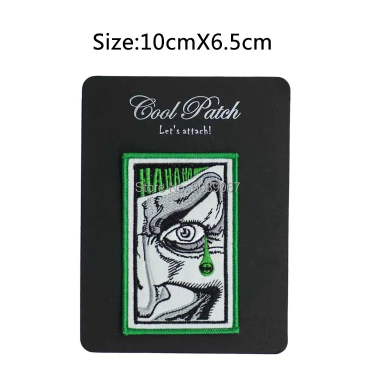 Batman Joker Face HAHAHA with Green Tear Uniform Logo Animated Movie TV Series Costume Embroidered Emblem applique iron on patch
Batman Joker Face HAHAHA with Green Tear Uniform Logo Animated Movie TV Series Costume Embroidered Emblem applique iron on patch
