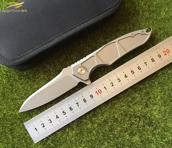 NIGHTHAWK The New Flipper folding knife S35VN Blade Titanium handle Camping Hunting Survival pocket knives Outdoors EDC Tools
NIGHTHAWK The New Flipper folding knife S35VN Blade Titanium handle Camping Hunting Survival pocket knives Outdoors EDC Tools