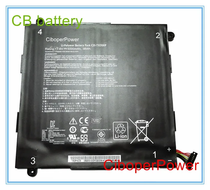 Аккумулятор оригинального качества для аккумуляторов C21-TX300P, Аккумулятор для ноутбука
Аккумулятор оригинального качества для аккумуляторов C21-TX300P, Аккумулятор для ноутбука