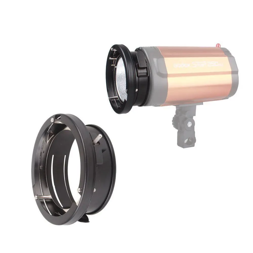 100% Original Godox Universal mini 98mm flash Mounts To Bowens Mount Ring Adapters Studio Strobe Godox 160W 250W 300W
100% Original Godox Universal mini 98mm flash Mounts To Bowens Mount Ring Adapters Studio Strobe Godox 160W 250W 300W