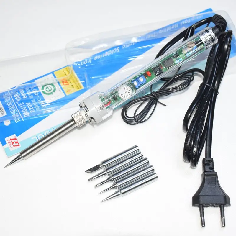 High Quality 907 Adjustable Constant Temperature Lead-free Internal Electric 5pcs Soldering Iron TIP 220V/60W
High Quality 907 Adjustable Constant Temperature Lead-free Internal Electric 5pcs Soldering Iron TIP 220V/60W