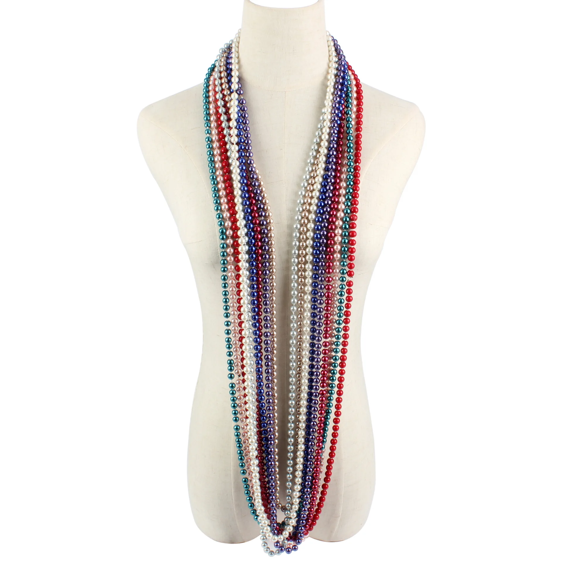 Classic Multi-color Pearl Knotted Necklace Korean Version Sweater Chain Jewelry Necklace for Women Gift Statement Necklace
Classic Multi-color Pearl Knotted Necklace Korean Version Sweater Chain Jewelry Necklace for Women Gift Statement Necklace