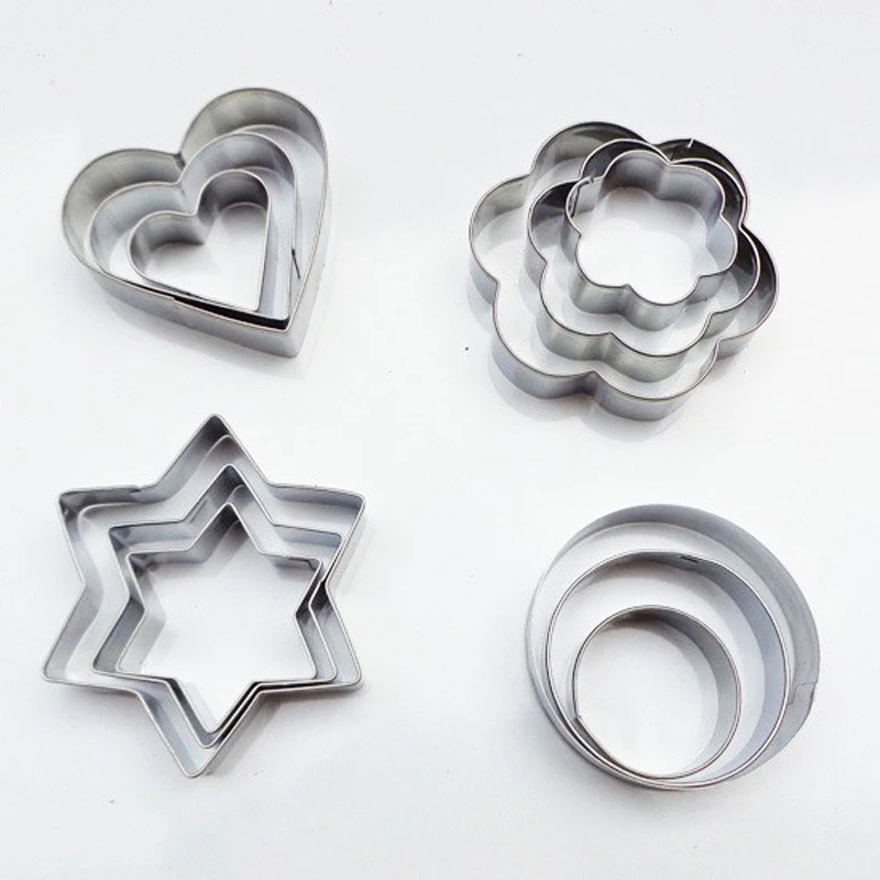 12PCS Stainless Steel Cookie Biscuit DIY Mold Star Heart Cutter Baking Mould Cookie Cake Baking Mold Tools Sandwich Fruit Cutter
12PCS Stainless Steel Cookie Biscuit DIY Mold Star Heart Cutter Baking Mould Cookie Cake Baking Mold Tools Sandwich Fruit Cutter