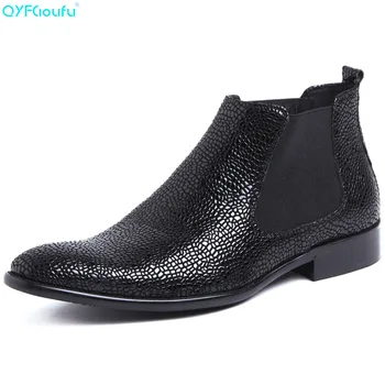 QYFCIOUFU New Arrival Men Black Ankle Boots High Quality Fashion Chelsea Boots Autumn Genuine Leather Casual Dress Boots Shoes
QYFCIOUFU New Arrival Men Black Ankle Boots High Quality Fashion Chelsea Boots Autumn Genuine Leather Casual Dress Boots Shoes