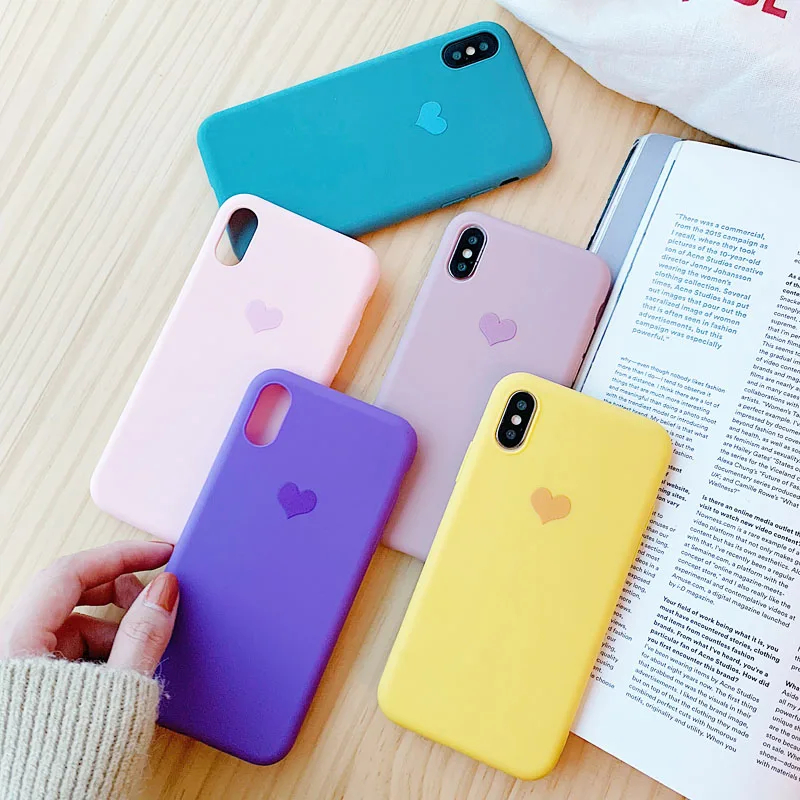 Candy Color Phone Case For iPhone 6 6S X XS MAX Cute Love Hearth Soft Scrub TPU Back Cover For iPhone 6 6s 7 8 Plus XS XR Capa
Candy Color Phone Case For iPhone 6 6S X XS MAX Cute Love Hearth Soft Scrub TPU Back Cover For iPhone 6 6s 7 8 Plus XS XR Capa