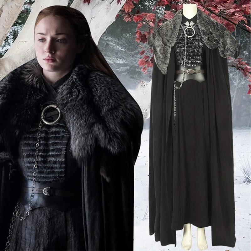 Customize Game Of Thrones 8 Sansa Stark Costume Cosplay Adult Halloween Party Christmas Carnival Dress Winter Cloak Shirt Gloves
Customize Game Of Thrones 8 Sansa Stark Costume Cosplay Adult Halloween Party Christmas Carnival Dress Winter Cloak Shirt Gloves