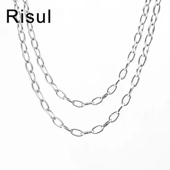 100% Stainless Steel Chain For Jewelry Making 4mm Oval Metal Rolo Link Chains By Meter Cadenas Por Metros No Clasp
100% Stainless Steel Chain For Jewelry Making 4mm Oval Metal Rolo Link Chains By Meter Cadenas Por Metros No Clasp