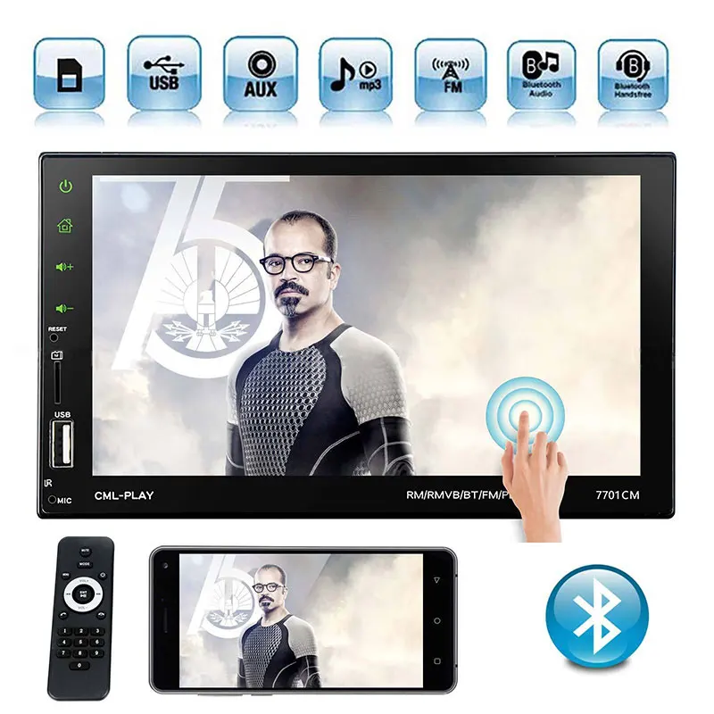 7'' 2 Din Car Radio Mp5 Player In-Dash Touch Screen Bluetooth Autoradio Car Audio Support Rear View Camera Car Stereo Fm Tuner
7'' 2 Din Car Radio Mp5 Player In-Dash Touch Screen Bluetooth Autoradio Car Audio Support Rear View Camera Car Stereo Fm Tuner