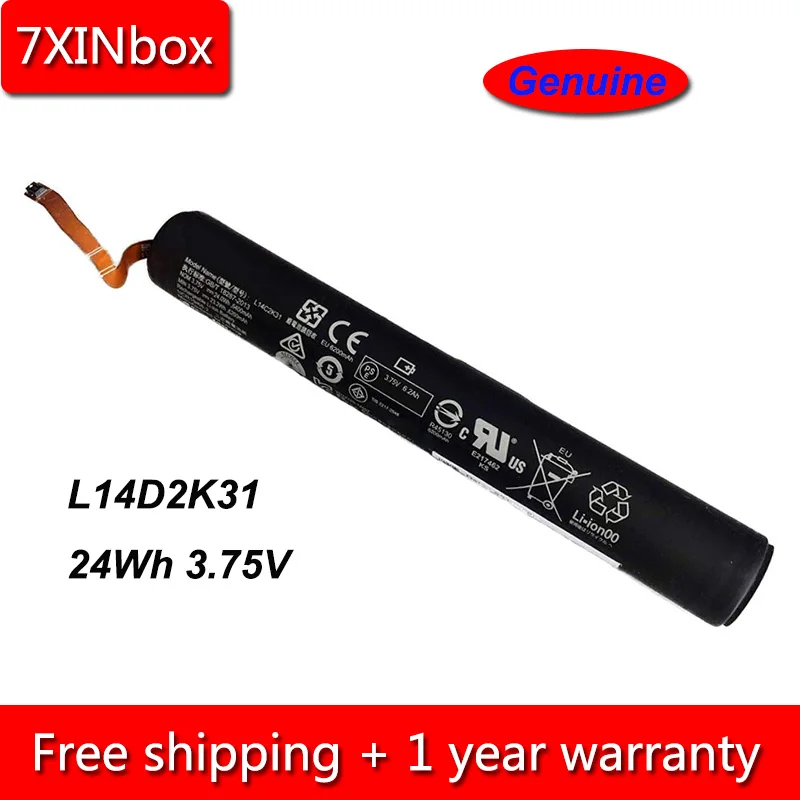 7XINbox 24Wh 6400mAh 3.75V Genuine L14D2K31 L14C2K31 Laptop Battery For Lenovo Yoga Tablet 2-830L 2-830LC 2-830F 2-851F Series
7XINbox 24Wh 6400mAh 3.75V Genuine L14D2K31 L14C2K31 Laptop Battery For Lenovo Yoga Tablet 2-830L 2-830LC 2-830F 2-851F Series