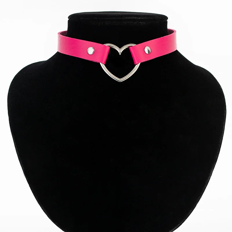 2018 fashion sexy gothic choker harajuku necklaces for women heart rivet black leather chockers necklace female jewelry
2018 fashion sexy gothic choker harajuku necklaces for women heart rivet black leather chockers necklace female jewelry