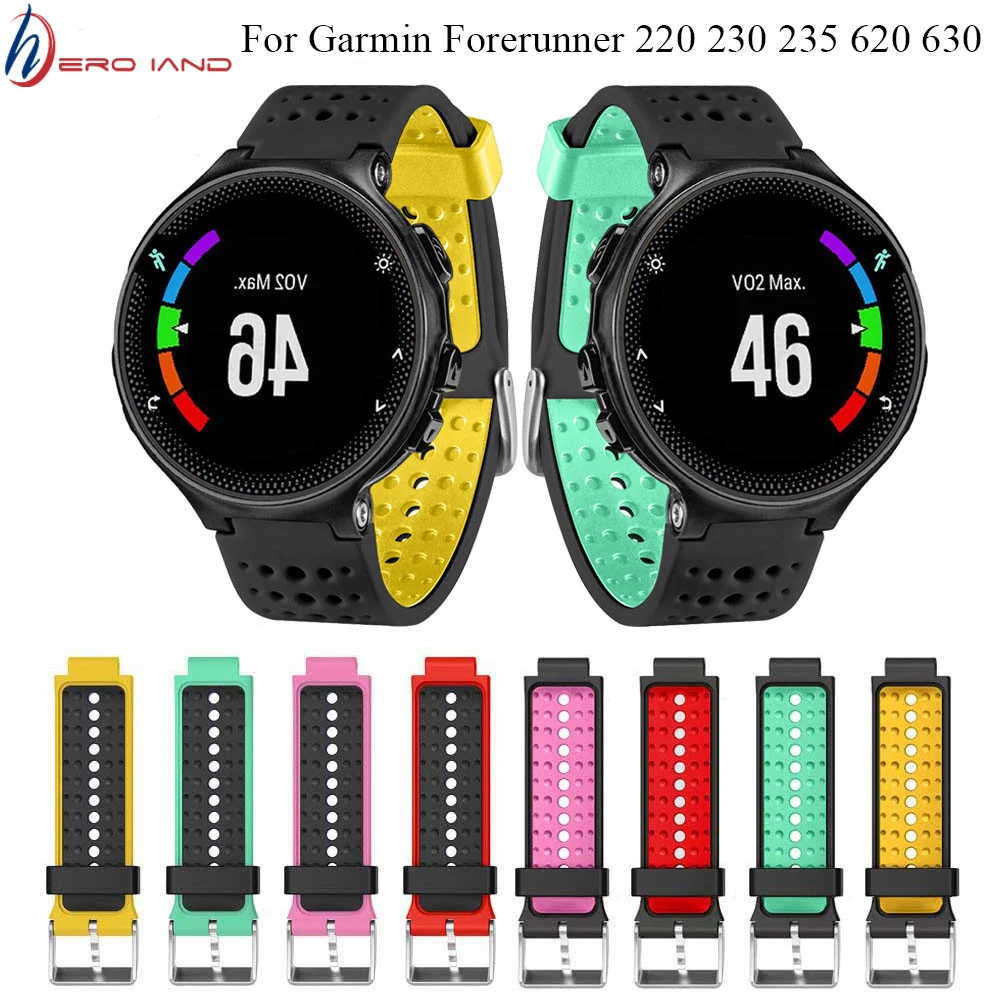 8 colors Silicone Replacement Watch Band for Garmin Forerunner 230 / 235 / 220 / 620 / 630 / 735 watch Outdoor Sport Watchstrap
8 colors Silicone Replacement Watch Band for Garmin Forerunner 230 / 235 / 220 / 620 / 630 / 735 watch Outdoor Sport Watchstrap