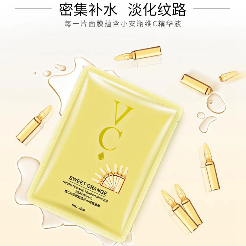 HANHUO Vitamin C Small Bottle Mask Moisturizing Hydrated Tenter Muscle Repair Vial Face Mask Smooth Skin Care
HANHUO Vitamin C Small Bottle Mask Moisturizing Hydrated Tenter Muscle Repair Vial Face Mask Smooth Skin Care