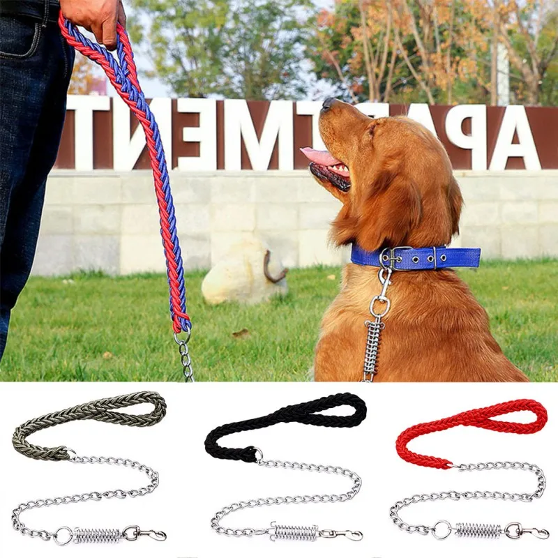 Pet Dog Leash For Large Dog Shock Absorbing Indestructible Safety No-pull Metal Leashes 140cm Soft Dogs Walking Leads
Pet Dog Leash For Large Dog Shock Absorbing Indestructible Safety No-pull Metal Leashes 140cm Soft Dogs Walking Leads