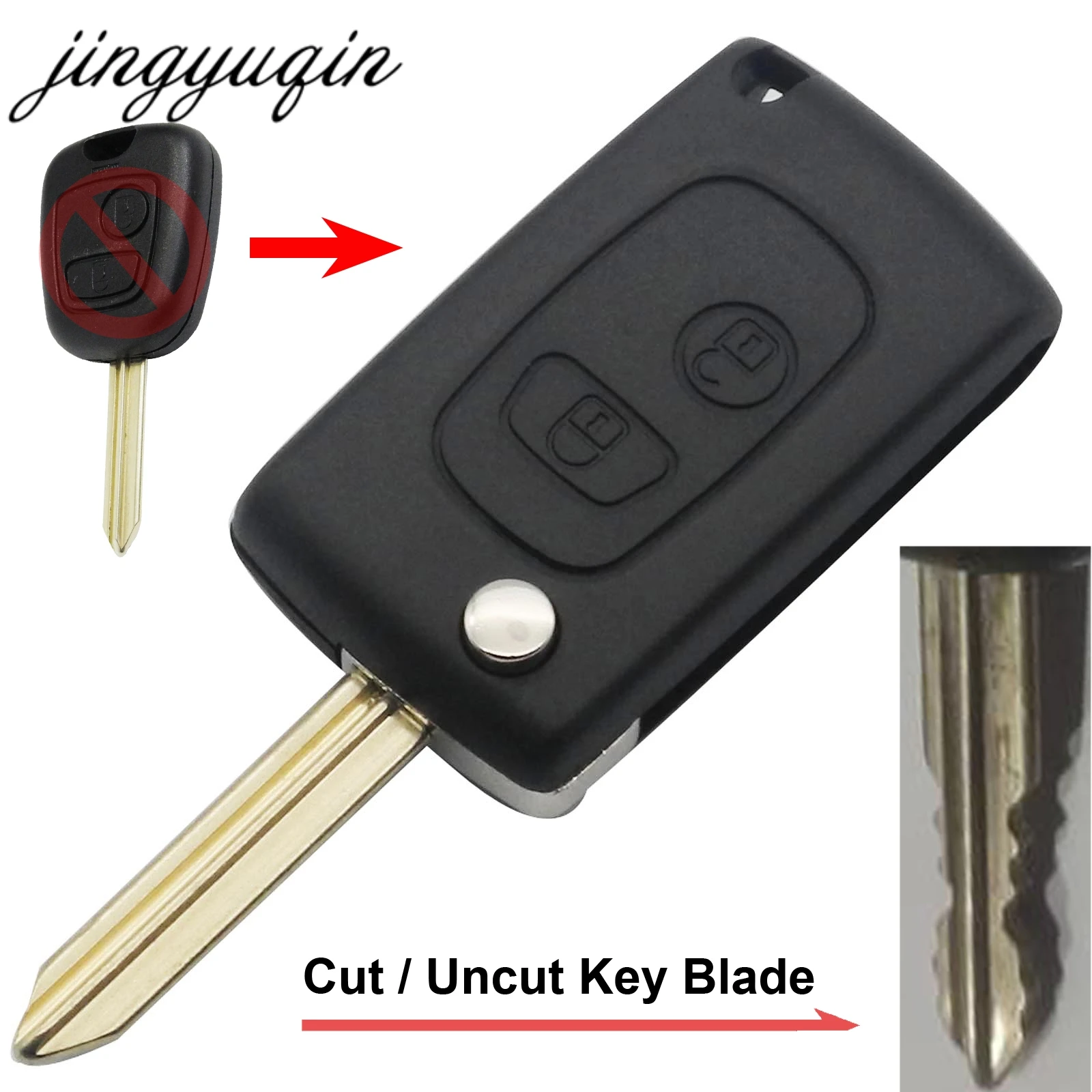 jingyuqin Uncut/Cut Modified Flip Remote Key Shell For Citroen Xsara Picasso Berlingo 2002-2008 2 Button Folding Fob Case Cover
jingyuqin Uncut/Cut Modified Flip Remote Key Shell For Citroen Xsara Picasso Berlingo 2002-2008 2 Button Folding Fob Case Cover