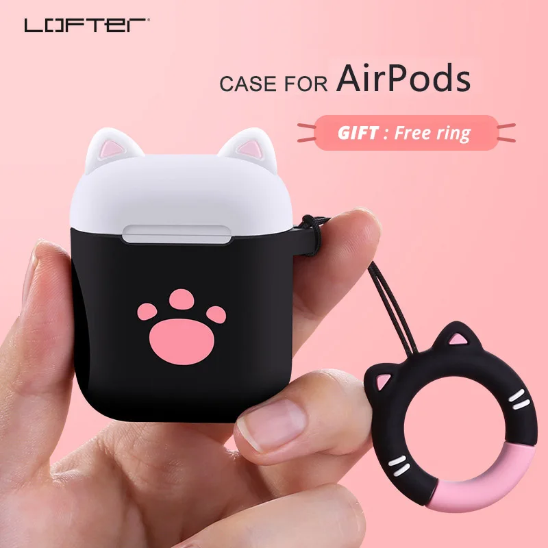 LOFTER Cute Soft Silicon Kitten For AirPods Protector Cover Wireless Bluetooth Headset Box Charging Bag For AirPods Shockproof
LOFTER Cute Soft Silicon Kitten For AirPods Protector Cover Wireless Bluetooth Headset Box Charging Bag For AirPods Shockproof