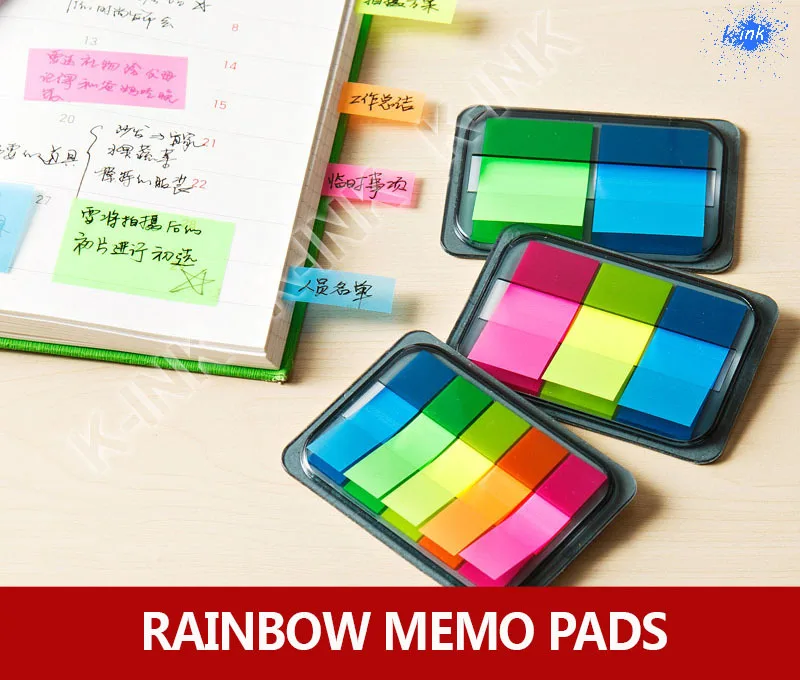 20pcs / lot Beautiful rainbow sticky notes , mini rainbow post it notes as memo pads / bookmark / notepad for diary decoration
20pcs / lot Beautiful rainbow sticky notes , mini rainbow post it notes as memo pads / bookmark / notepad for diary decoration