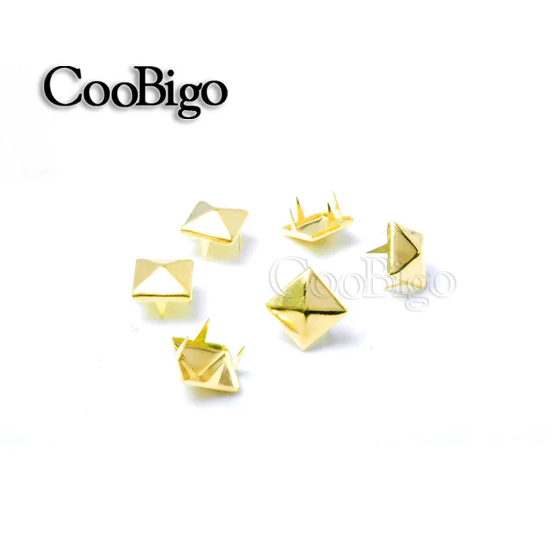 Description Picture 6 of item100pcs Spike Stud Rivet Pyramid Punk Rock Nailheads Leathercraft DIY Bracelets Clothes Bags Shoes Belt Apparel Accessories 9mm