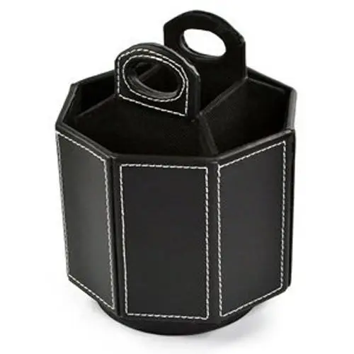 Black PU Leather 360 Degrees Rotatable Organizer/ Holder in Octagon Shape for Cellphone Remote Control/controller Pen Scissors
Black PU Leather 360 Degrees Rotatable Organizer/ Holder in Octagon Shape for Cellphone Remote Control/controller Pen Scissors