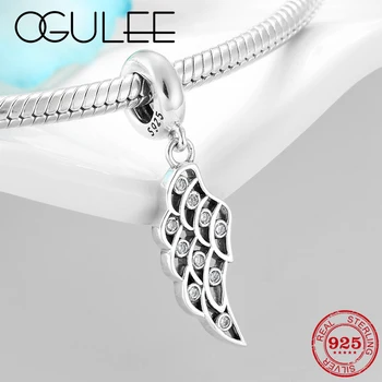 Fit Original Pandora Bracelet Bangles DIY 925 Sterling Silver Pendant beads Clear CZ Angel wings Charm for Jewelry making 2019
Fit Original Pandora Bracelet Bangles DIY 925 Sterling Silver Pendant beads Clear CZ Angel wings Charm for Jewelry making 2019