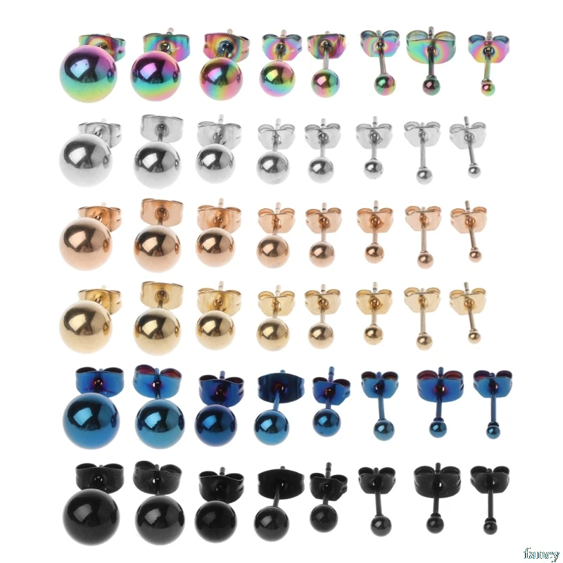 8Pcs Tiny 2-8mm Stainless Steel Round Ball Bead Charm Elegant Stud Earrings Set
8Pcs Tiny 2-8mm Stainless Steel Round Ball Bead Charm Elegant Stud Earrings Set