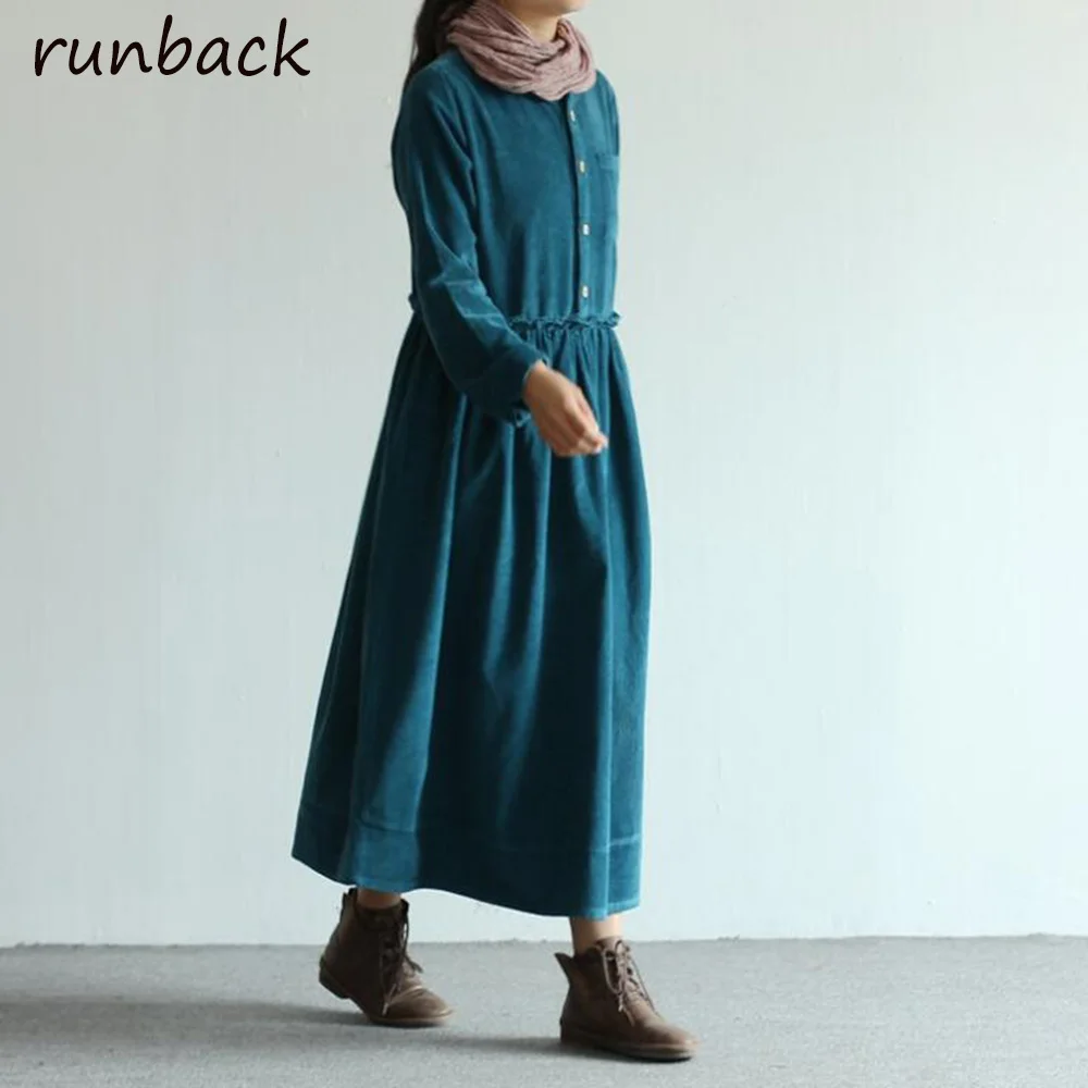 Runback Winter Ladies Dresses Women Corduroy Long Sleeve Robe Femme Ete 2019 Casual Plus Size Vintage Dress Slim Feminino Autumn
Runback Winter Ladies Dresses Women Corduroy Long Sleeve Robe Femme Ete 2019 Casual Plus Size Vintage Dress Slim Feminino Autumn