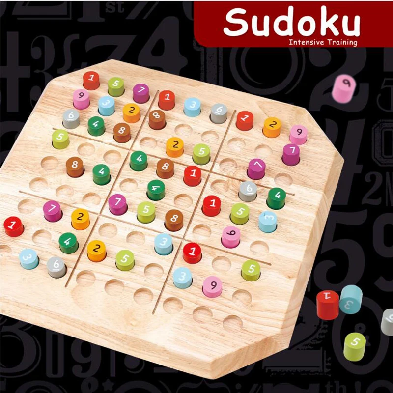 

Wooden Board Digits Reasoning Adult Game Gift Challenge Educational Toy Logic Training Sudoku Chess Children 114