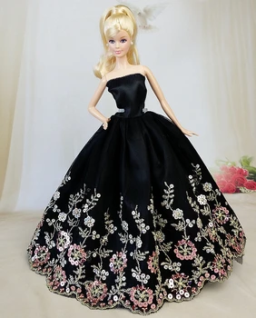 

NK One Pcs Mix Style Princess Wedding Full Lace Dress Noble Party Gown For Barbie Doll Fashion Design Outfit Best Gift JJ