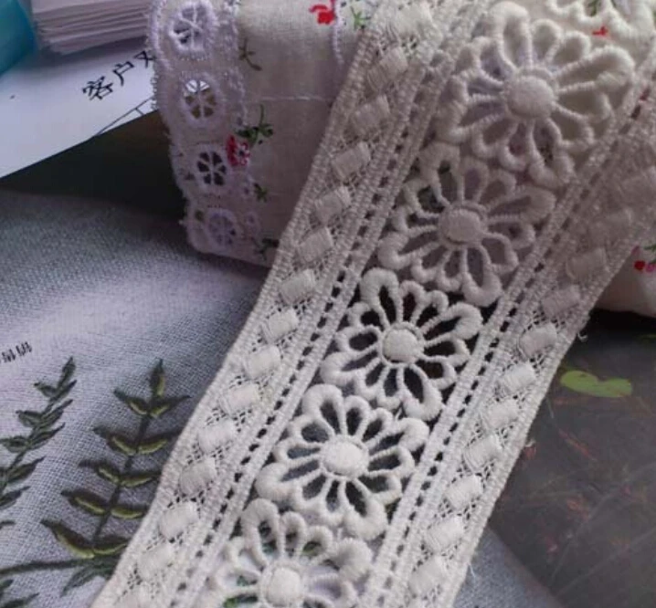 5 yards 5.5cm 2.17"wide white cotton embroidery lace trim ribbon DIY Garment Accessories 10010L4K68
5 yards 5.5cm 2.17"wide white cotton embroidery lace trim ribbon DIY Garment Accessories 10010L4K68