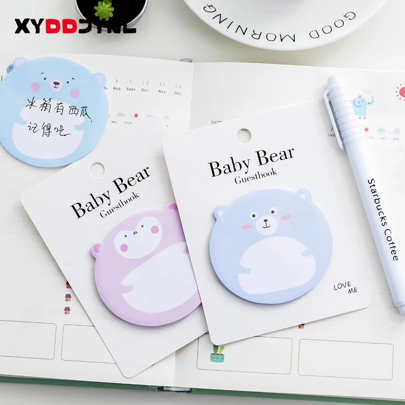 2 * Creative Stationery Self-Adhesive Memo Pad Portable Notebook Cartoon Animal Bear Sticky Notes School Office Supply
2 * Creative Stationery Self-Adhesive Memo Pad Portable Notebook Cartoon Animal Bear Sticky Notes School Office Supply