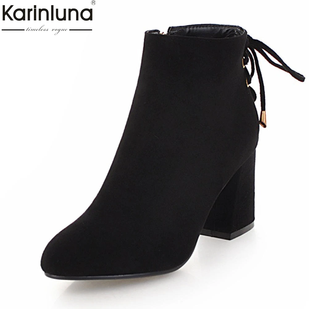 KarinLuna 2018 Best Quality Plus Size 33-48 Wholeslae High Heels Zip Up Ankle Boots Woman Add Fur Winter Boots Shoes Woman 
KarinLuna 2018 Best Quality Plus Size 33-48 Wholeslae High Heels Zip Up Ankle Boots Woman Add Fur Winter Boots Shoes Woman